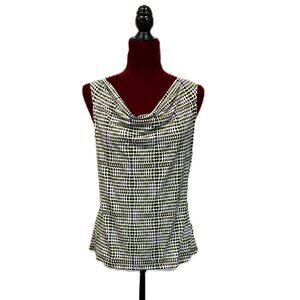 Liz Claiborne Petite Sleeveless Geometric Blouse Career Wear